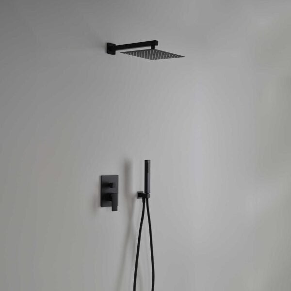 ARES - Shower Set Plus Square – Nero Opaco