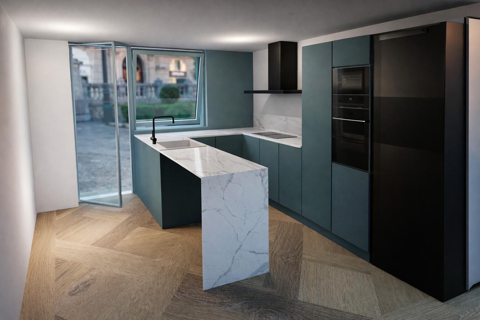 cucina progettata su misura per il cliente