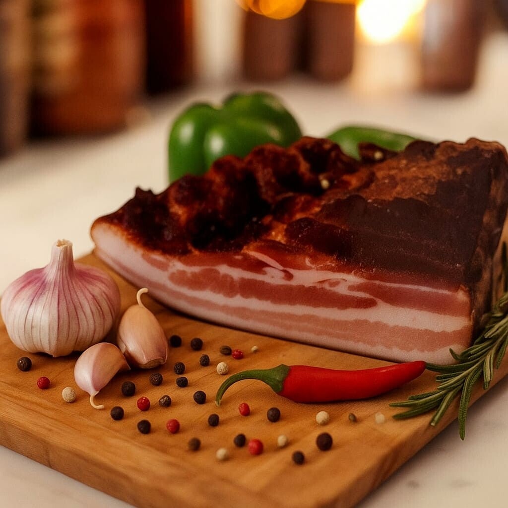 Bauchspeck vom Schwein,  geräuchert  1000g