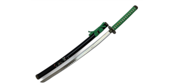 Katana -Garde Verte & Motifs Floraux -103cm -JS2069