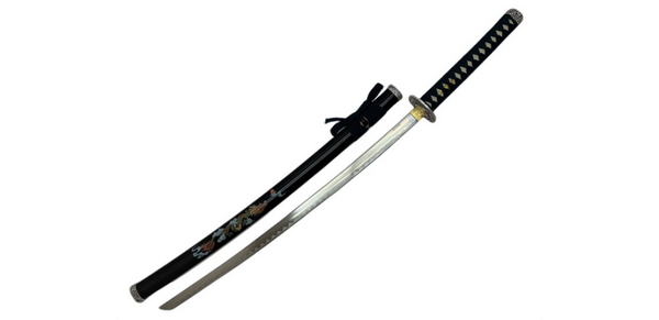 -Katana -Noir motif Dragon -103cm -JS2072BK