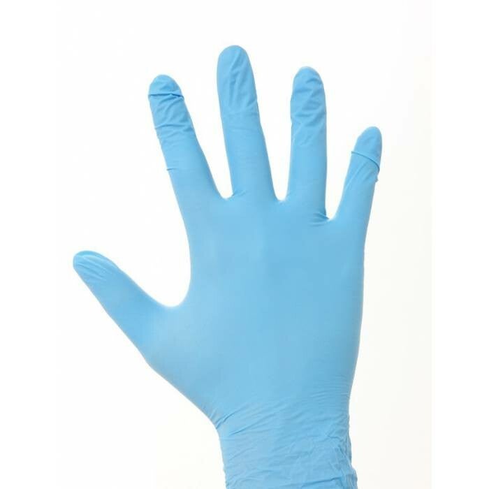 Handschoen Nitrile ongepoederd Blauw