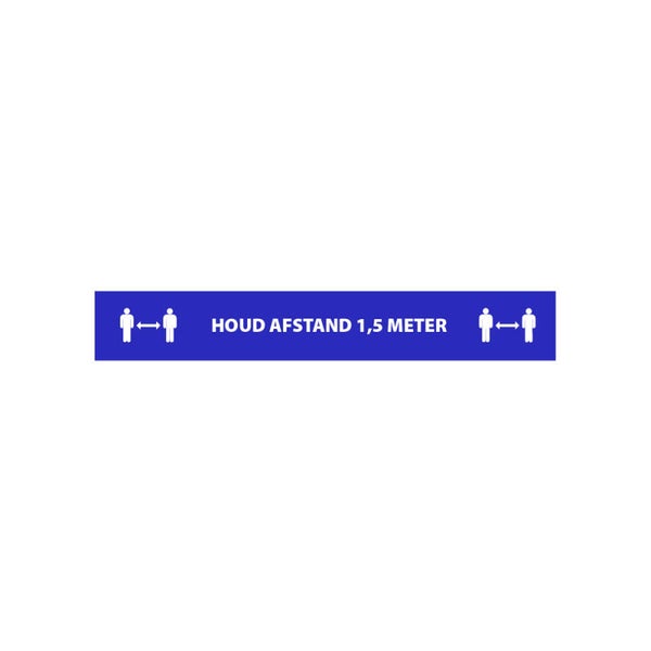 Vloersticker HOUD AFSTAND 1,5 METER 1000x150mm