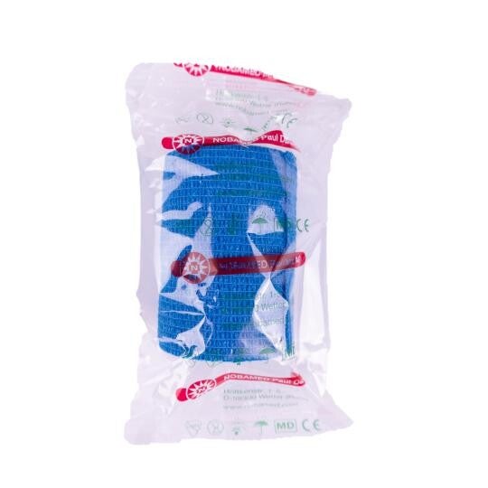NOBAHEBAN® Zelfhechtend zwachtel 7,5cm x 4,5m  blauw