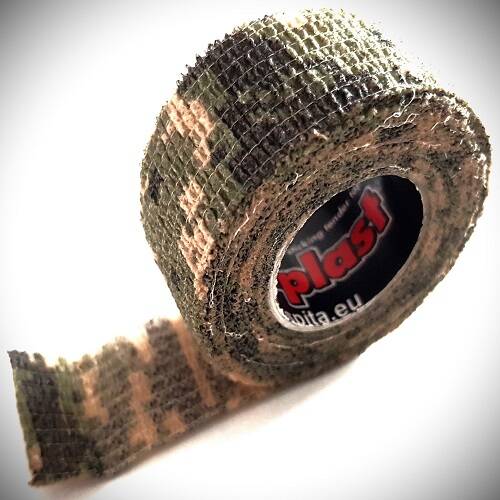 ResQ-Plast professional 2,5cm x 4,5m camouflage zelfhechtende zwachtel