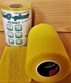 ResQ-Plast family 2,5cm x 4,5m geel zelfhechtende zwachtel