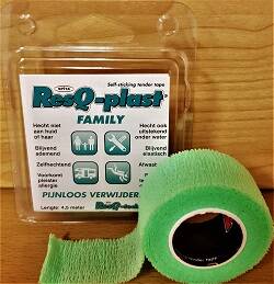 ResQ-Plast family 2,5cm x 4,5m neon groen zelfhechtende zwachtel