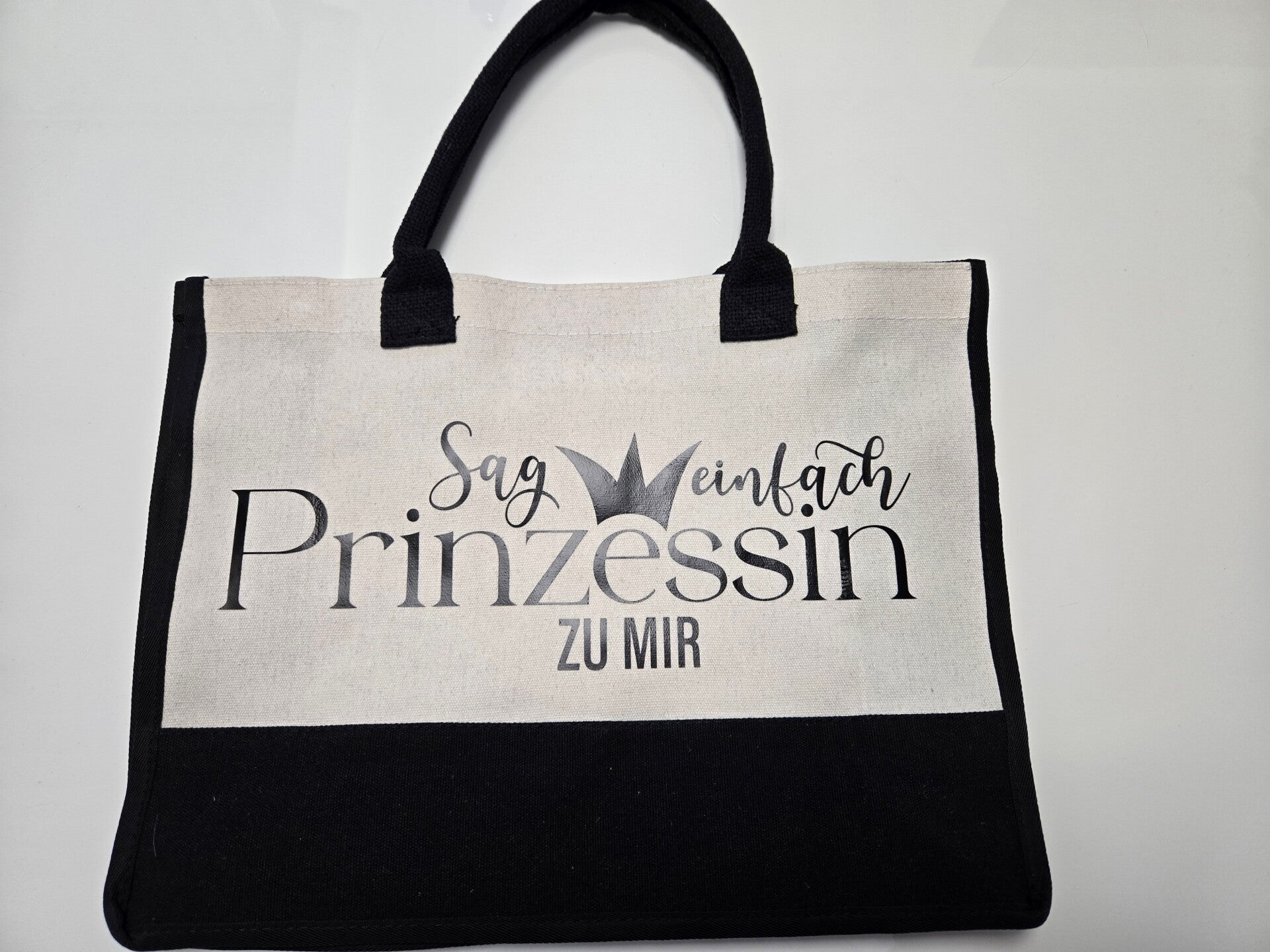 Shopping Bag Beige/Schwarz