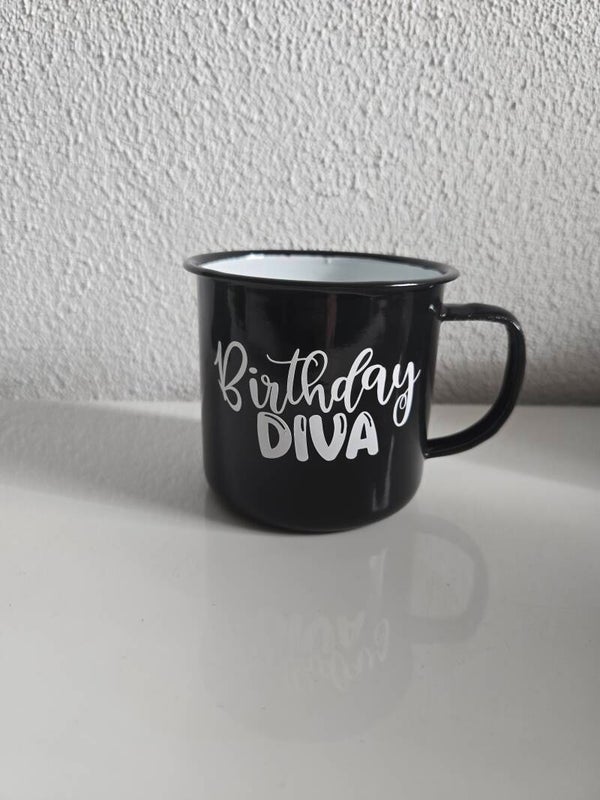 Tasse Schwarz Emaill