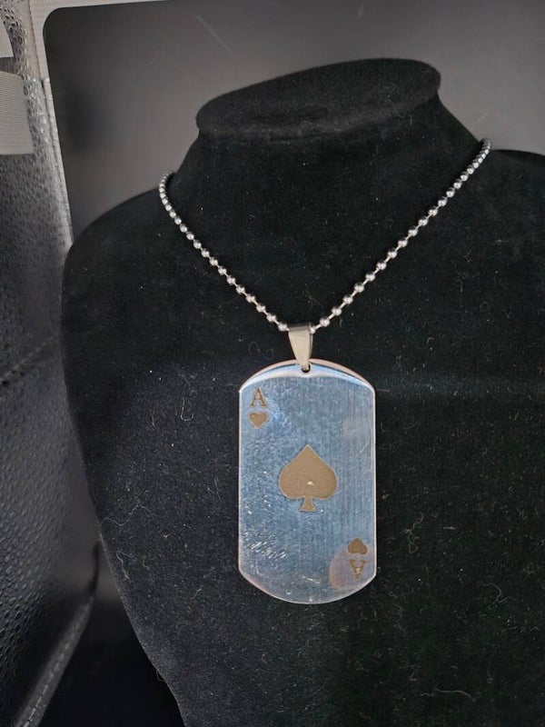 Halskette Pik Ass & Herz für Männer