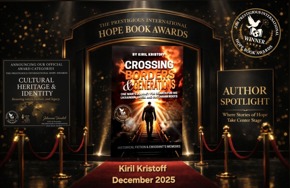 PIHBA "Cultural Heritage & Identity Book Award Winner. Kiril Kristoff December 2025 Winner feature image