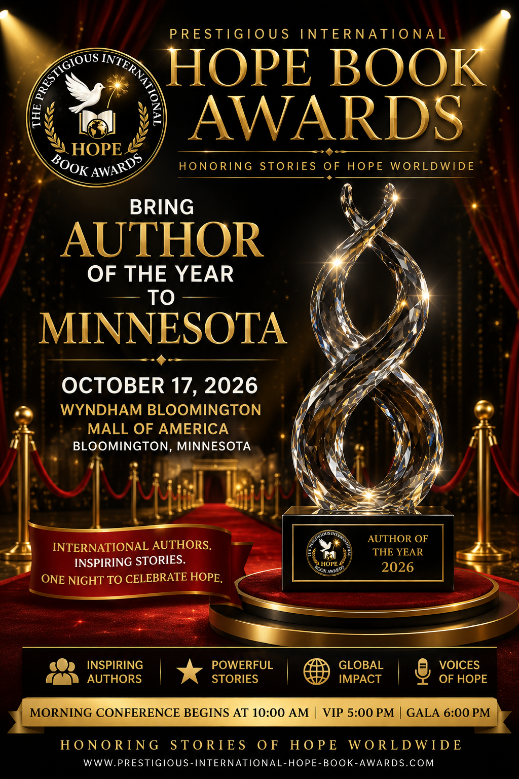 Prestigious International Hope Book Awards Gala Press Release feature image
