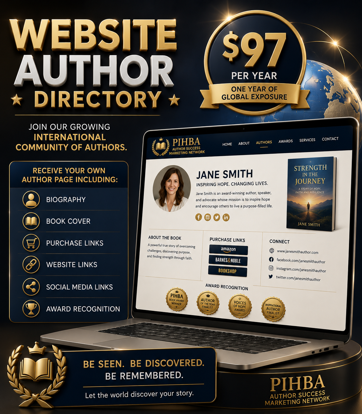 PIHBA - Website - Author Directory $97 Per Year
