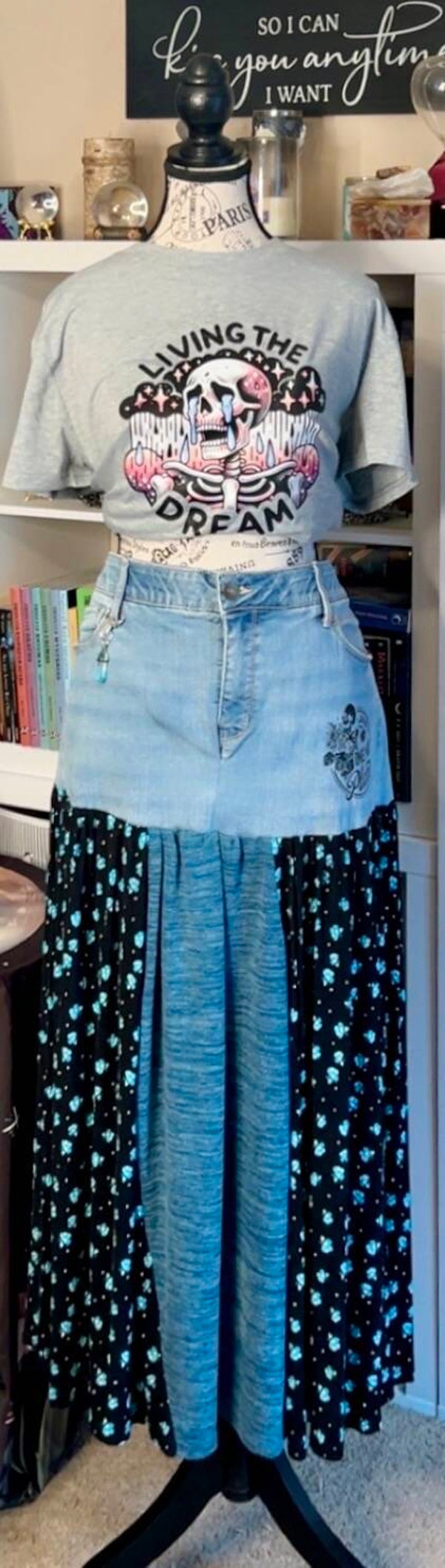 One More Plant Jean Skirt