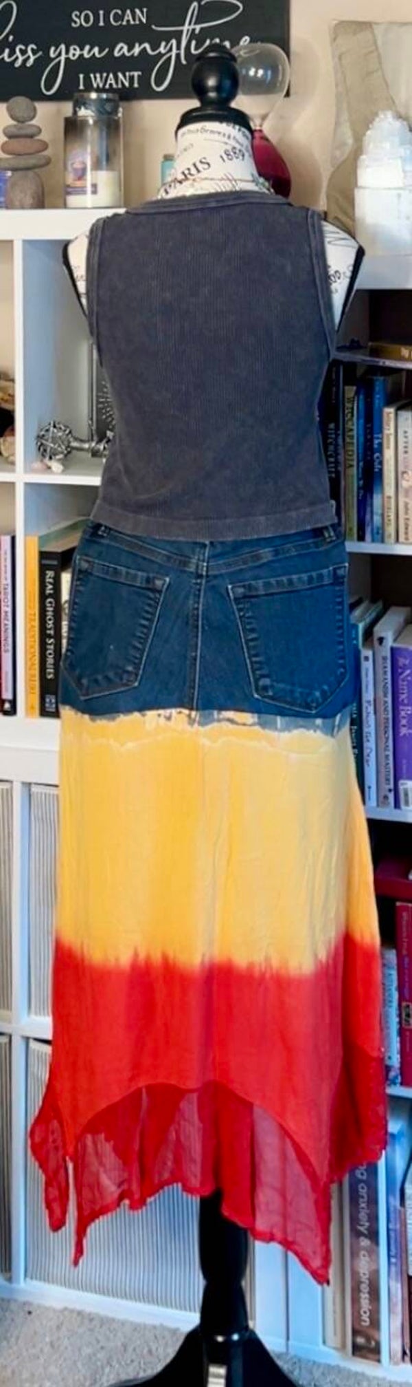 Butterfly Vibes Jean Skirt