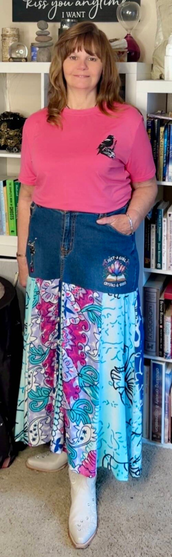 Crystals and Books Jean Skirt