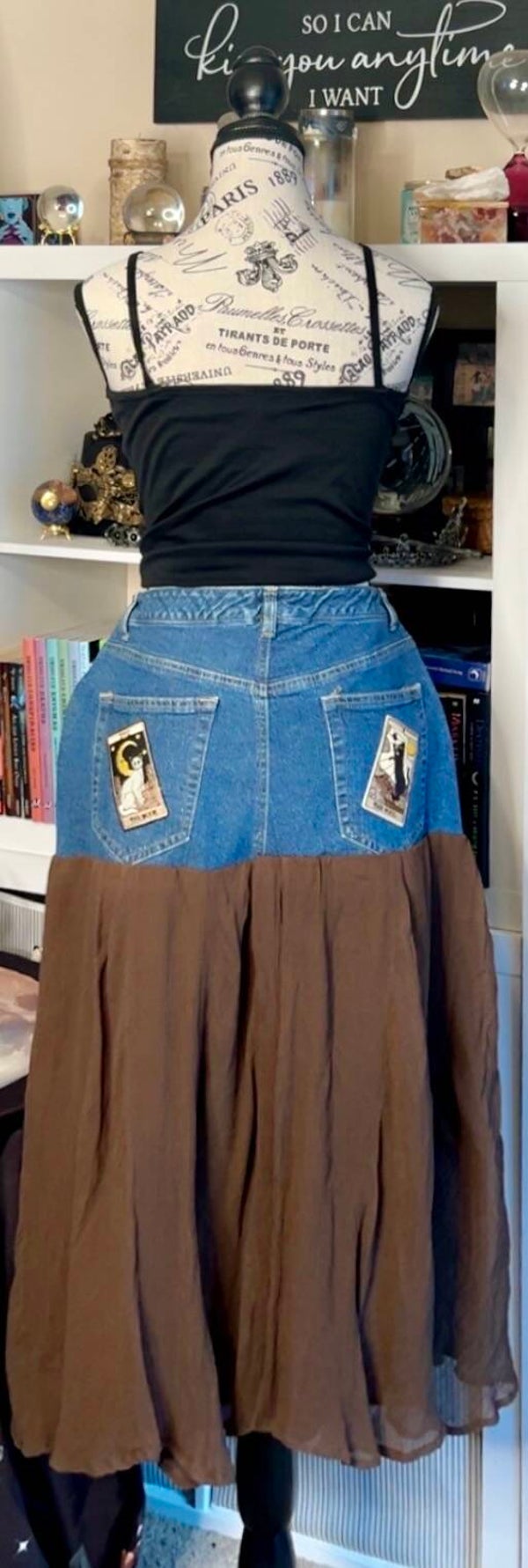 Cat Tarot Jean Skirt