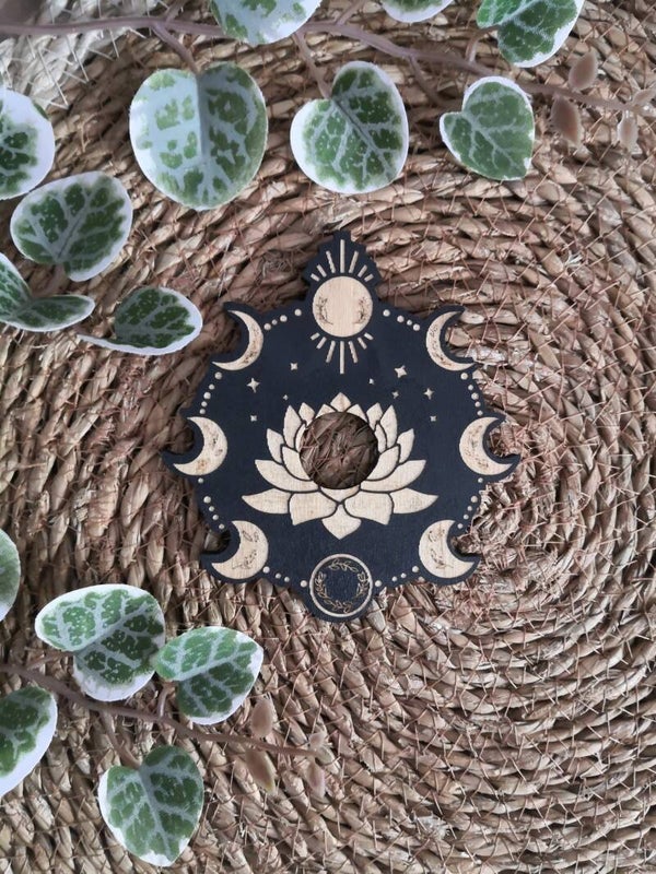 Support pour pierre en bois