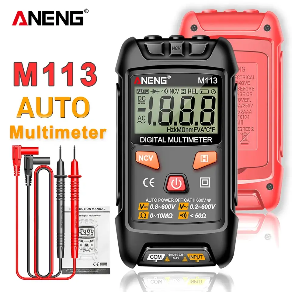 Aneng M113 Mini Digitale Multimeter Ac/Dc Spanningsmeter