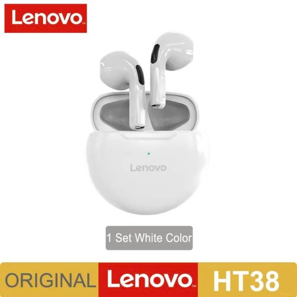 Lenovo HT38 Tws Oortelefoon - Draadloze Fone Bluetooth Hoofdtelefoon - Hifi Stereo Oordopjes / Wit