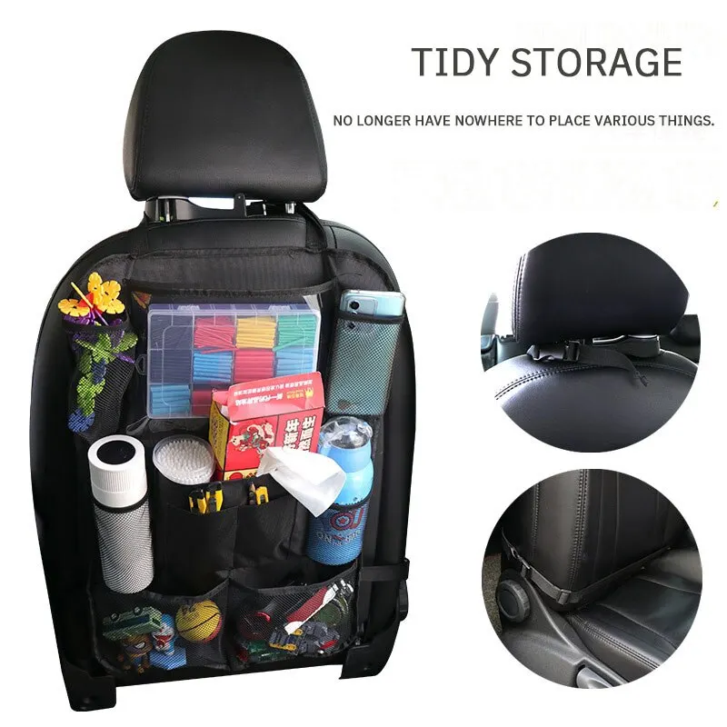 Auto Back Seat Organizer - Beschermer Met Touch Screen Tablet Houder - Opslag