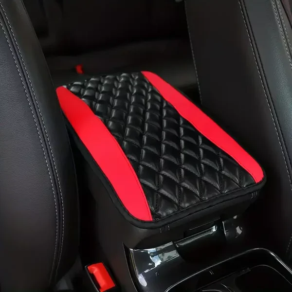 Auto Armsteun Cover - Universele Pu Lederen Etnische Stijl Print - Waterdichte - Antislip / Rood