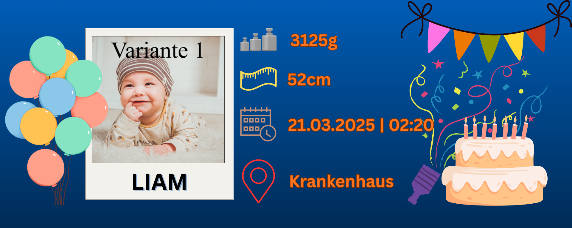 Personalisierter Aufhänger/Lesezeichen Party