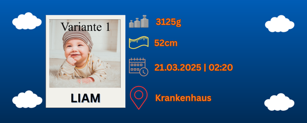 Personalisierter Aufhänger/Lesezeichen Wolke