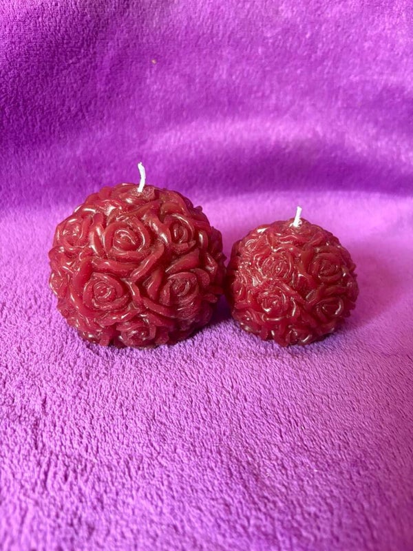 Kerzenset Rosenkugel