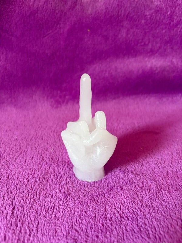 Kerze Mittelfinger