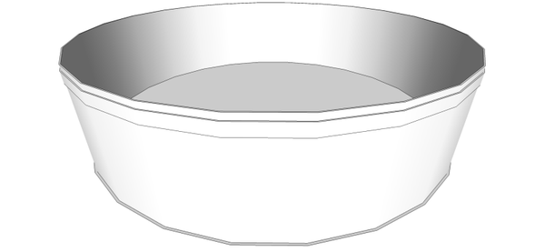 HDPE vijver rond 4000x1000mm