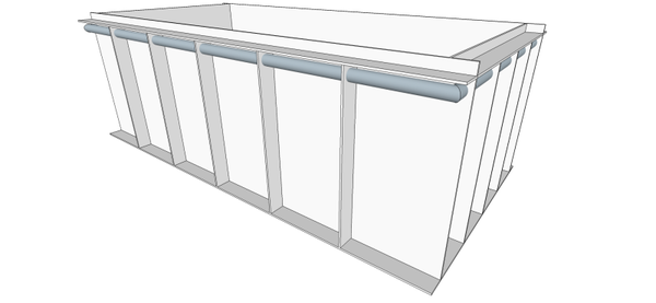 HDPE vijver 2000x1000x1000mm