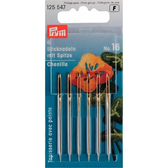 Prym Borduurnaalden met punt 1.20x50mm zilver