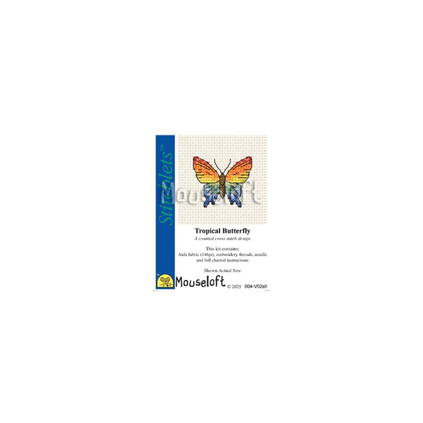 Borduurpakket Tropical Butterfly - Mouseloft