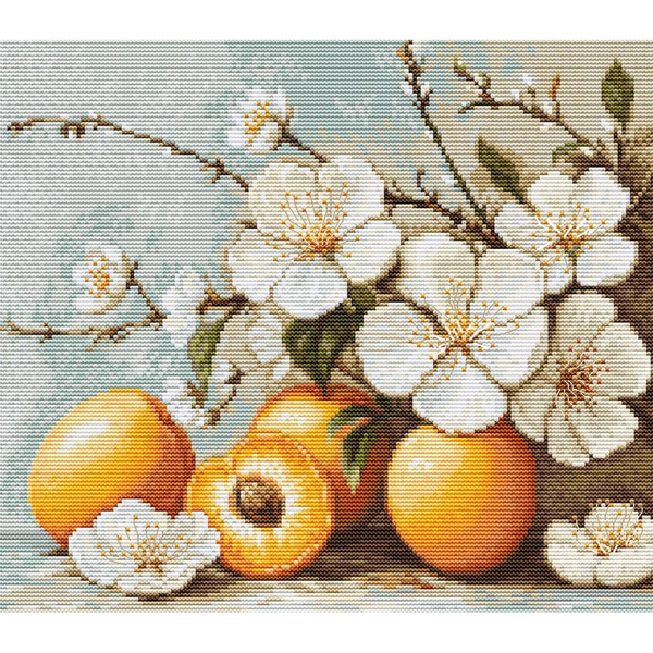 Borduurpakket Apricot Blossom - Luca-S