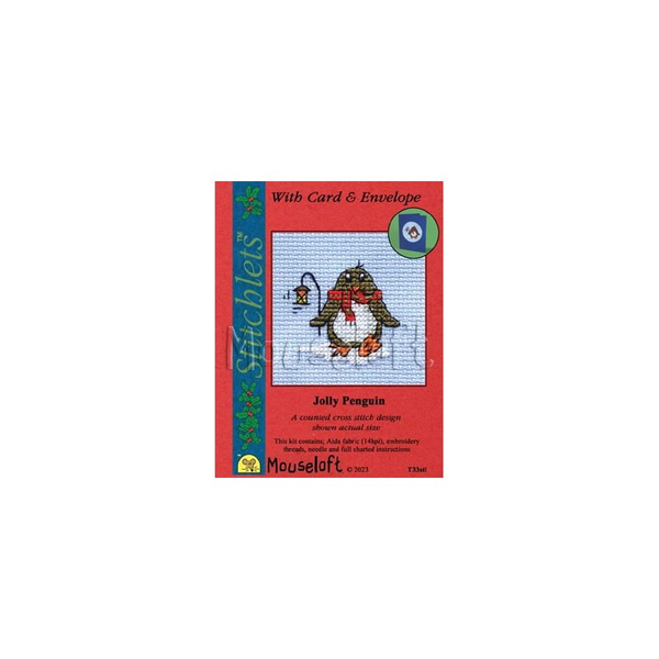 Borduurpakket Jolly Penguin - Mouseloft