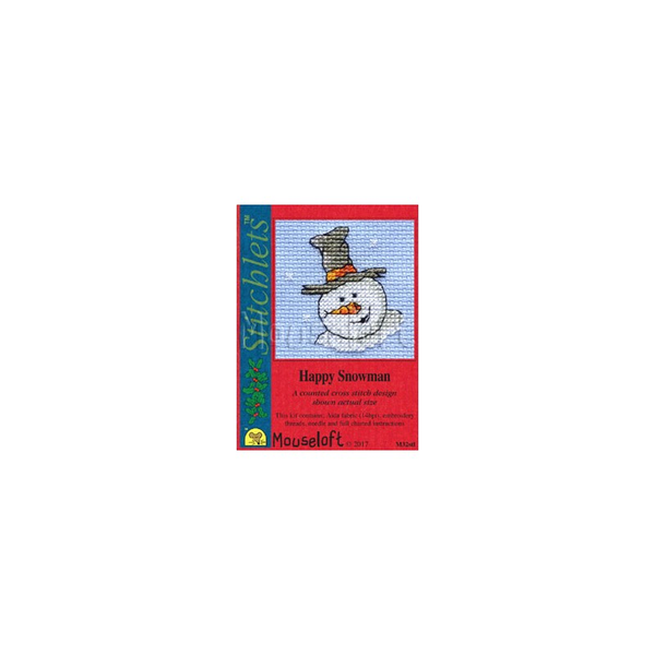 Borduurpakket Happy Snowman - Mouseloft