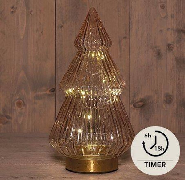 Kerstboom met verlichting - Roze