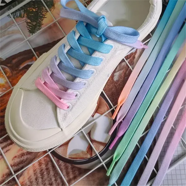 Schoenveters dip-dye - 2 kleuren