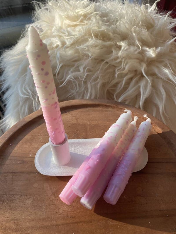 Spetter kaars Pink Confetti - Per stuk