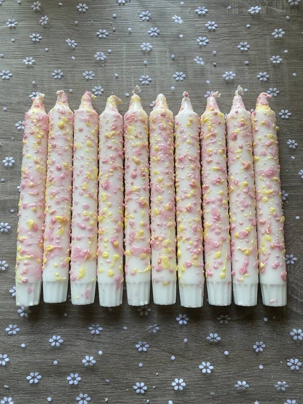 Nordtrice kaarsen - Pinky Yellow Drops - per stuk