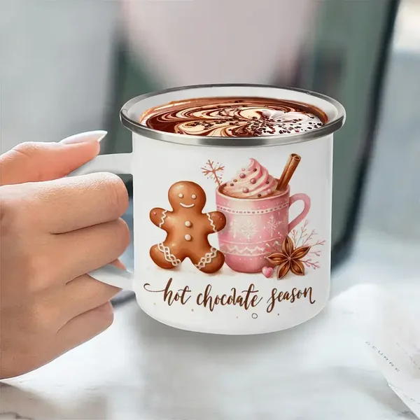 Emaille mok Hot Chocolate Season