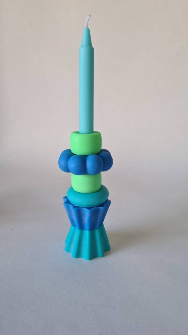 Stapelkaars compleet - Blue Lagoon