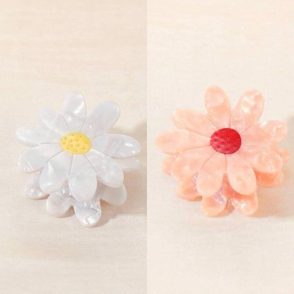 Haarklem Daisy - Wit en Zalm