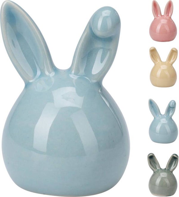 Konijn hoofdje keramiek - 4 kleuren