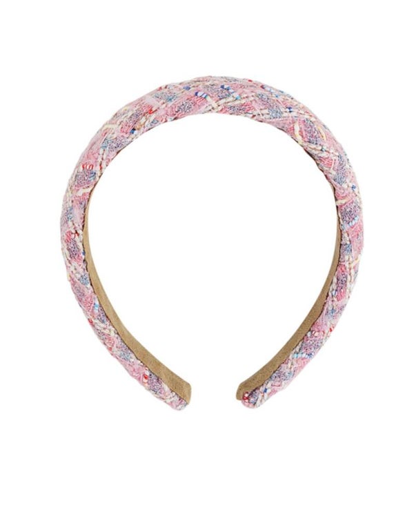 Haarband grof patroon - blauw/roze