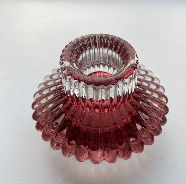 Theelichthouder/kandelaar Phylis - Roze/Rood