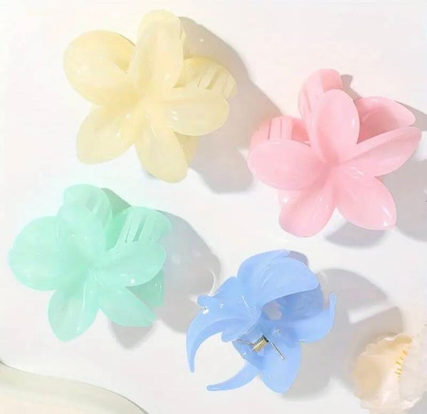 Haarklem Flower - Soft colour - 4 kleuren