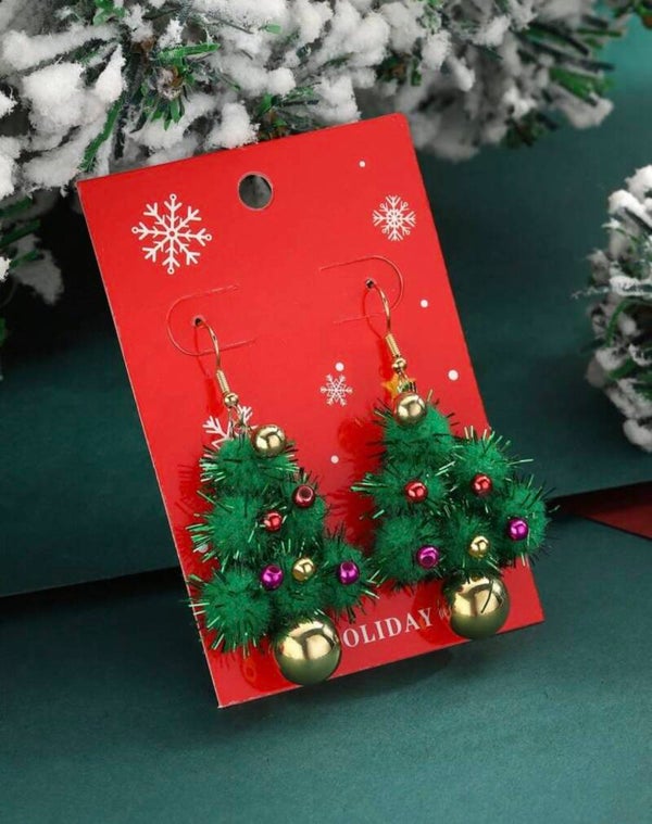 Kerstboom oorbellen - model A