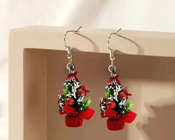 Kerstboom oorbellen- model D